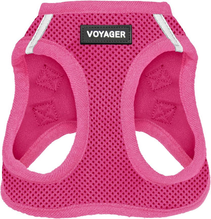 Voyager Step-In Air Dog Vest Harness - Fuchsia, Small | 14.5-16" in Chest, Reflective Bands, All Weather Breathable Air Mesh, Cats Compatible, Lightweight, Fast Drying