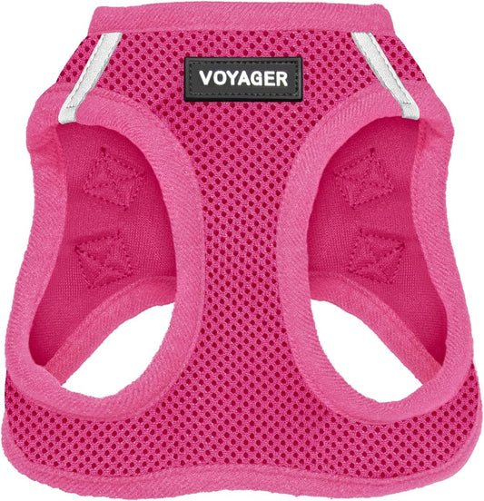 Voyager Step-In Air Dog Vest Harness - Fuchsia, Small | 14.5-16" in Chest, Reflective Bands, All Weather Breathable Air Mesh, Cats Compatible, Lightweight, Fast Drying