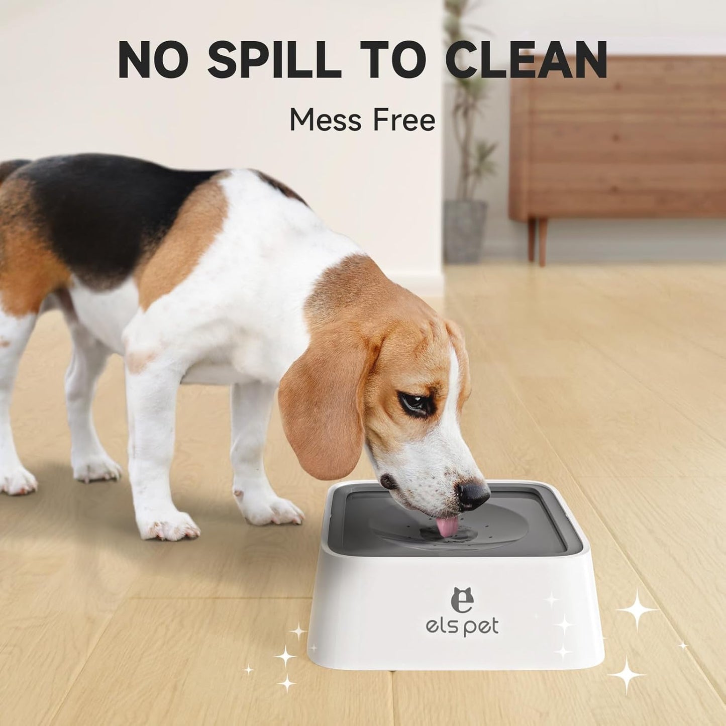 Grey 70Oz 2L No Spill Dog Cat Bowl Carbon Filter Water Dispenser | 70Oz 2L, Floating Disk Slow Drink, Activated Carbon Filter, Dual Spill Proof, anti Slip, Dishwasher Safe, Medium Large Dogs
